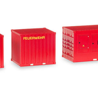Herpa 076807 3 Container pompieri Modellismo