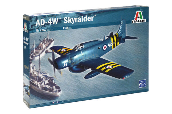 ITALERI 2757 Aereo in kit AD 4W Skyraider + 3 colori omaggio