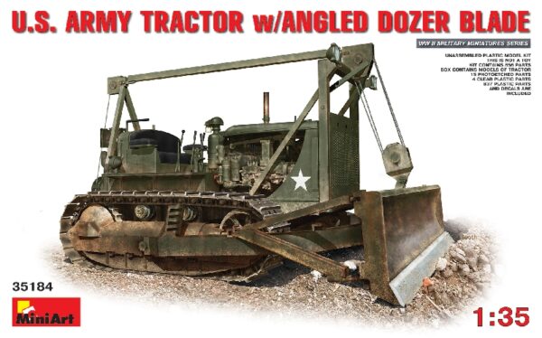 MINIART 35184 U.S. Army Tractor W/Angle Dozer Blade Modellismo