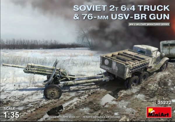 Miniart 35272 SOVIET 2 T 6X4 TRUCK with 76mm USV-BR GUN
