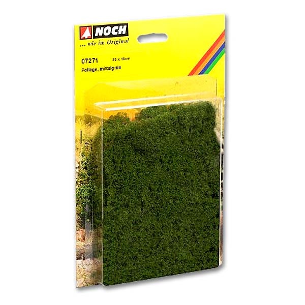 Noch 7281 Fogliame Wild Grass Verde Scuro Per Modellismo Ferroviario, Scale G A Z, 20x23cm