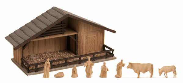 Noch 14394 Capanna di Natale con figure in  legno