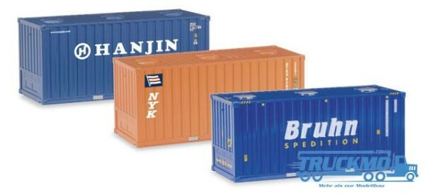 Herpa 076661 Set-Container  20' (3 pezzi)