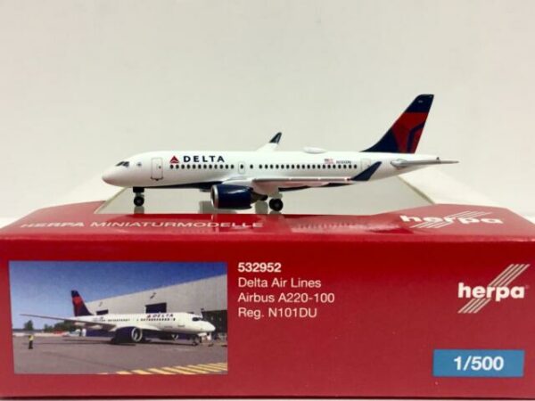 Herpa 532952 Airbus A220-100 Delta Air Lines